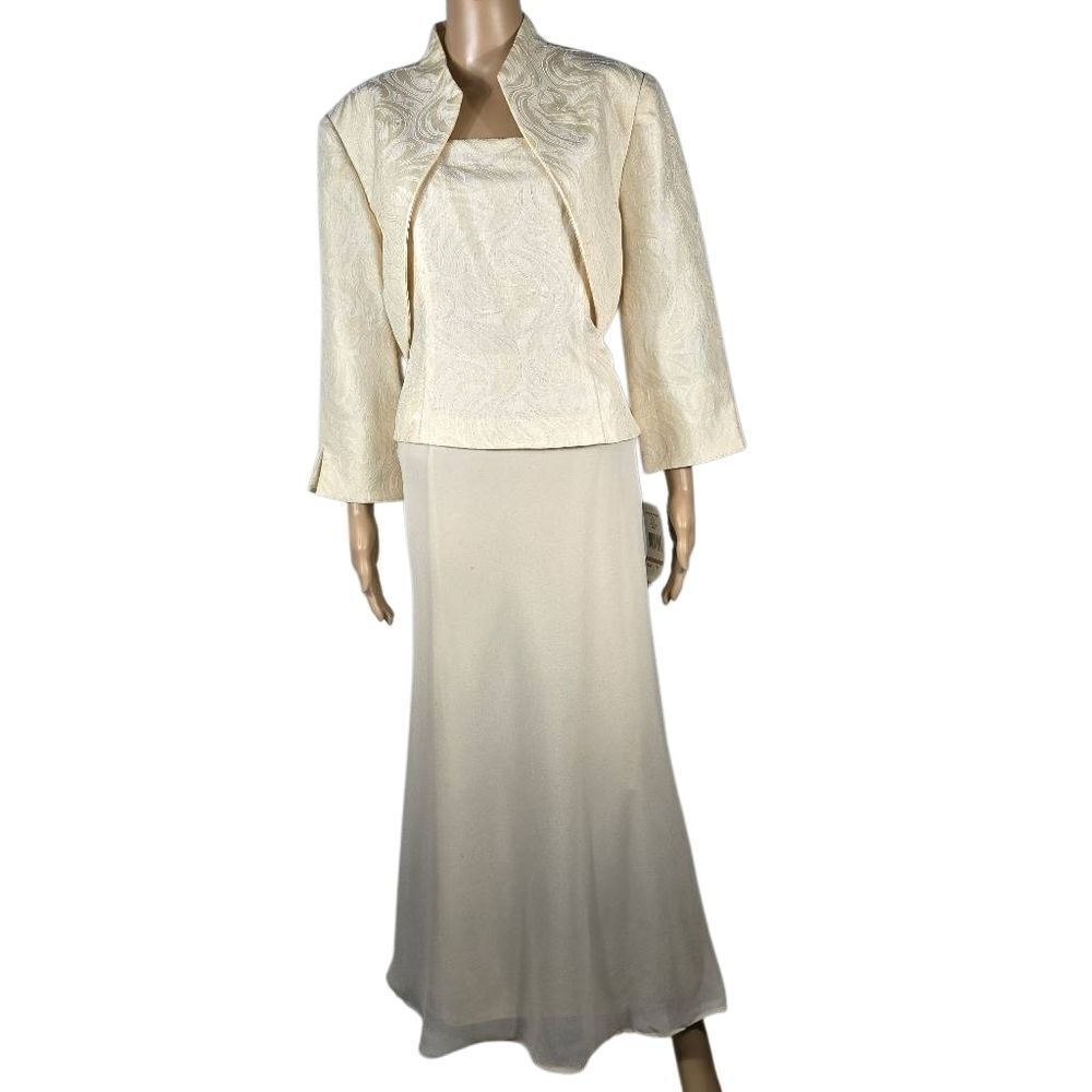 Jessica Howard Cream 2-Piece Dress Set Size 12 - Picture 5 of 13